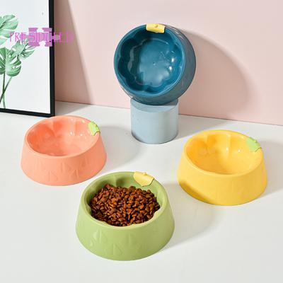 Futternapf für Haustiere, Blumenform, Blatt-Dekor, verstärkter Boden, umkippsicher, rutschfest, Lebensmittelqualität PP, Katzen, Hunde, Wasserfutter, Futternapf, Teller, Heimtierbedarf