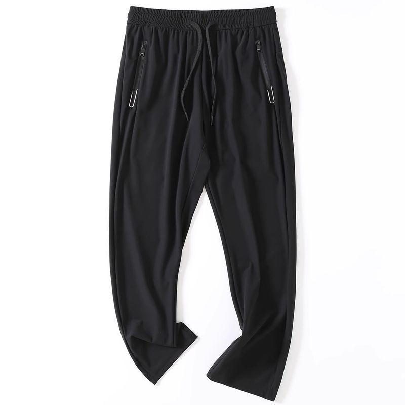 Export Export Tail Single Summer Thin Straight-leg Casual Pants Men's Fashion Brand Ankle Banded Ice Silk Quick-Drying Stretch Sports Pants