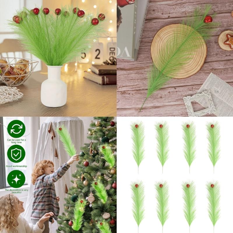 Faux Pampas Grass Decor,Artificial Pampas Grass Fluffies Home Decor,Pompous Grass Flower Arrangement Home Wedding Decor