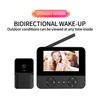 4.3 "Upgraded two-way wake-up infrared night vision video doorbell can be installed with indoor and outdoor electronic doorbells