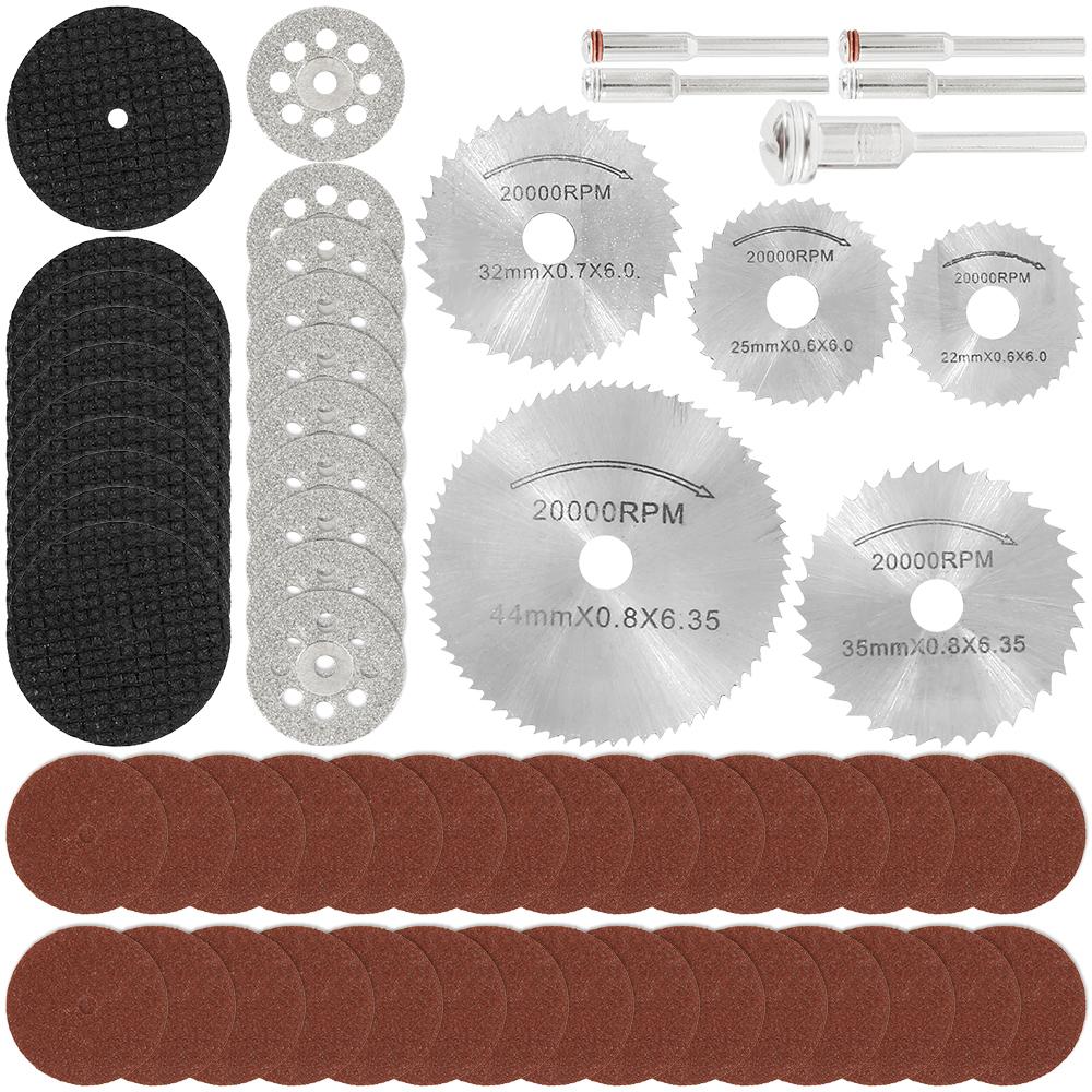 

Diamond Saw Blade Abrasive Cutting Disc Set With Mandrels Grinding Wheels For Dremel Accesories Metal Cutting Rotary Tool