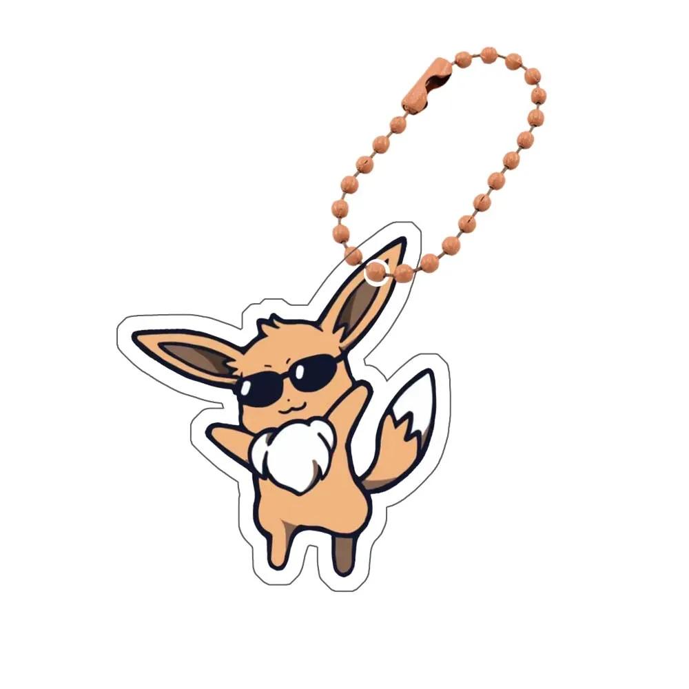 Anime Pokemon Charmander Psyduck Bulbasaur Gengar Squirtle Jigglypuff Mew Snorlax Pikachu Acrylic Keychain Bag Pendant 5cm Gifts