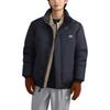 New Balance Solid Color Comfortable Loose Fit Stand Collar Fleece Lined Long Sleeved Down Jacket Unisex Black AMJ43361-BK