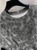 Leopard Print Loose Korean Style Short Sleeve Women's Top
