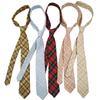 Plaid Girls College Versatile Neck tieCotton Handsome Shirt Ties for Men's and Women's Pink Blue Yellow Neck Tie