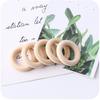 5Pc 70Mm Natural Baby Wooden Teething Rings Teether Wooden Baby Teethers Baby Accessories For Kids Diy Crafts Children Goods Toy