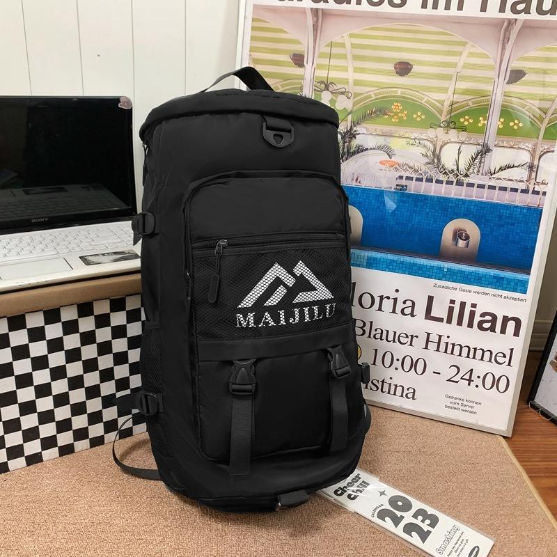 

Высококачественная нейлоновая дорожная сумка для мужчин и женщин, рюкзак большой емкости, модные спортивные сумки для фитнеса, вещевые сумки с отдельным отделением для обуви, сумка для багажа чёрный