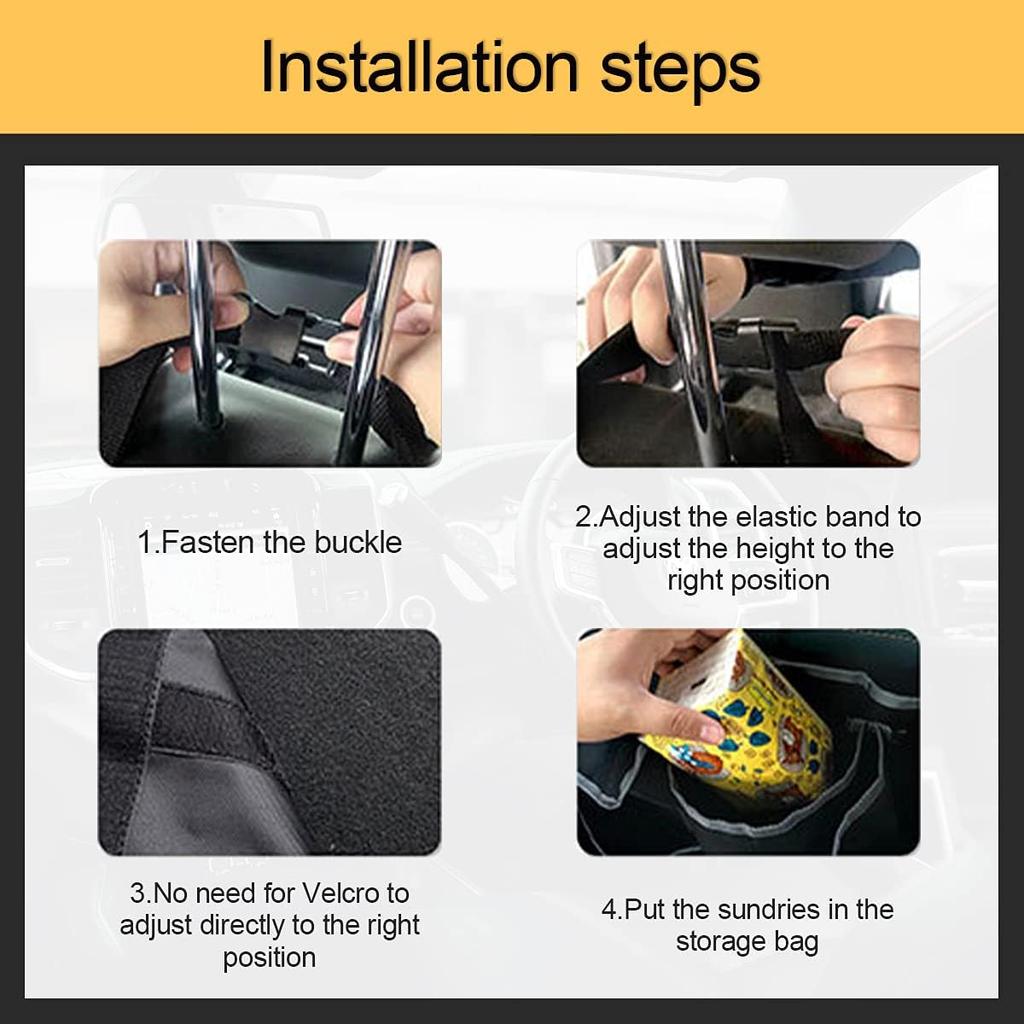 Car Trunk Organizer and Storage, Backseat Hanging Organizer for SUV, Truck, MPV, Waterproof, Collapsible Cargo Storage Bag with 4 Pockets, Car