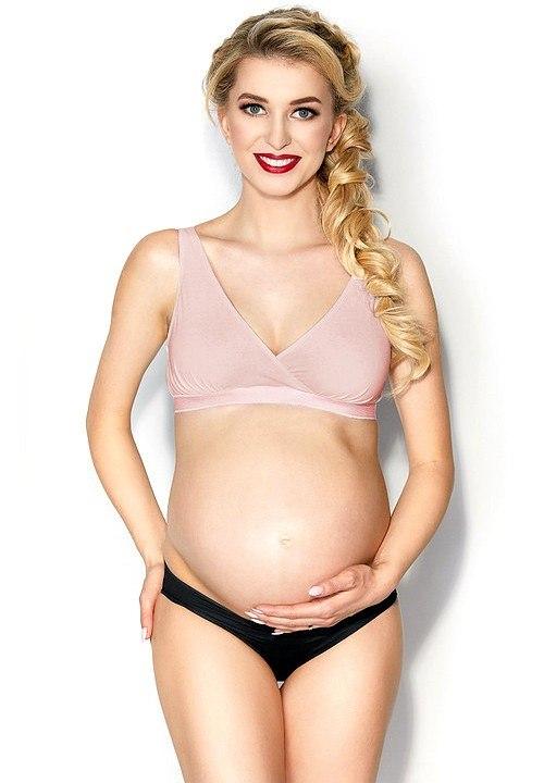 

Biustonosz soft Mitex bez fiszbin Lilly Basic Pink Mama Mitex