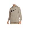 Casual Solid Color Logo Hoodie Men Hoodies Khaki CZ2426-247