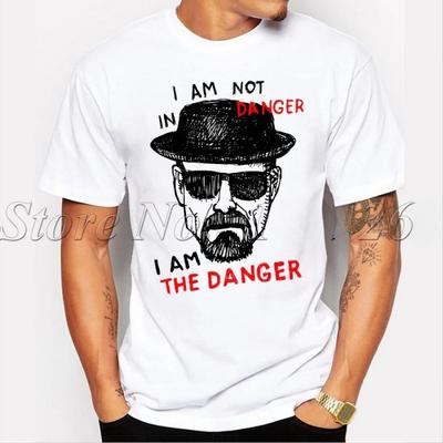 Neueste Herrenmode Breaking Bad T-Shirt Heisenberg Iam the denger Retro-Druck Hipster-Tops Kurzarm Casual Tee