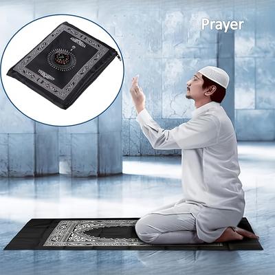 1PC Pilger-Gebetsteppich Ramadan-Geschenk Reise-Gebetsteppich Tragbarer Polyester Muslimischer wasserdichter Gebetsteppich 5 Farben