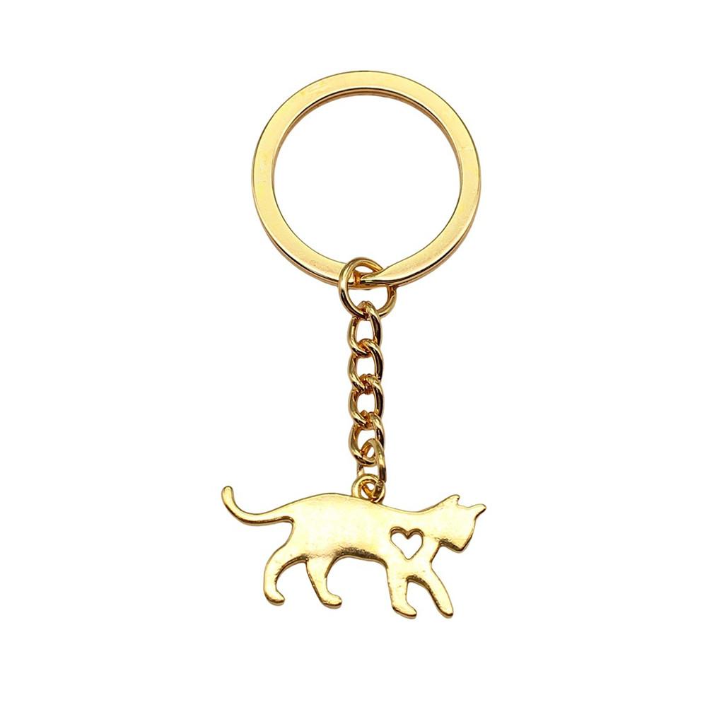 Cat Keychain Poultry Charm Pet Lover Key Holder 28mm Ring
