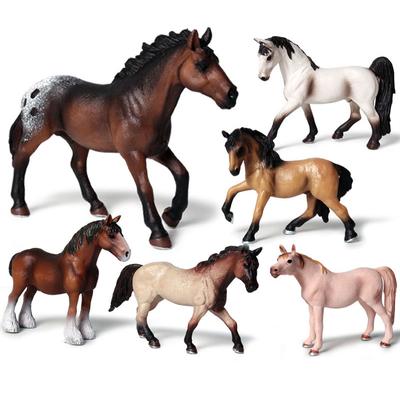 Simulation Tiere Pferderennen Modelle Aktion Spielzeug Figuren Solide Sammlung Modell