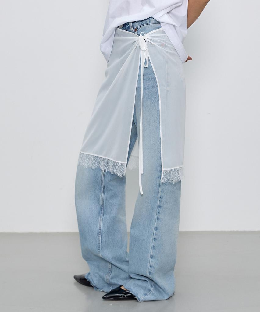 City Breeze Layered Chiffon Skirt_White