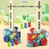 Tren Domino Automat Mașină Electrică Jucării Educative de Inteligență DIY Set Domino Colorat Joc Pentru Copii Cadou Puzzle