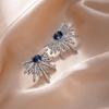 Fashion Personality Wings Full Diamond Earrings Exaggerated Sunflower Earrings High Sense Celebrity Ladies Earrings