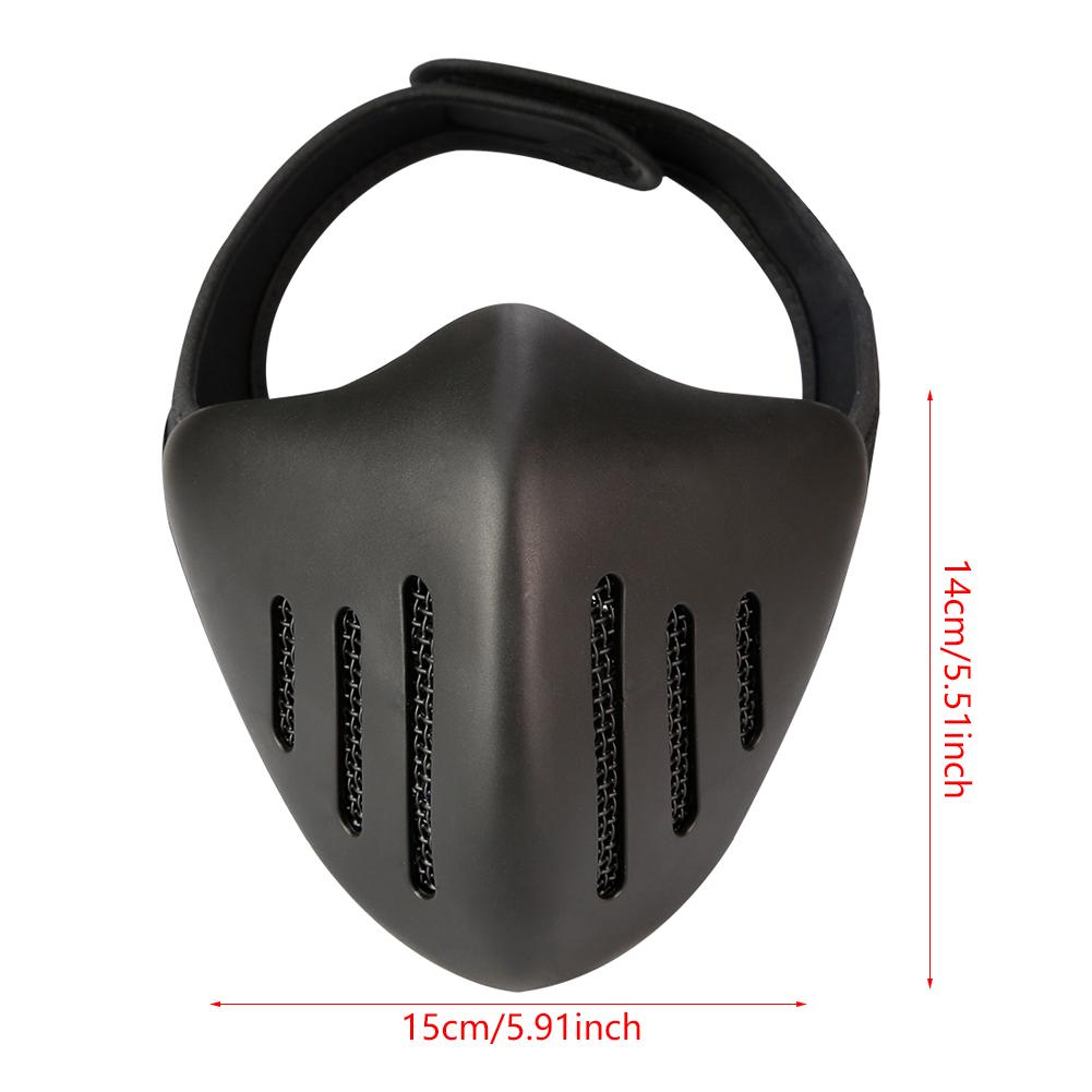 Bouclier Facial Tactique d'Extérieur en TPU Équipement de Protection pour Tir sur Terrain Chasse Jeux de Simulation CS Noir