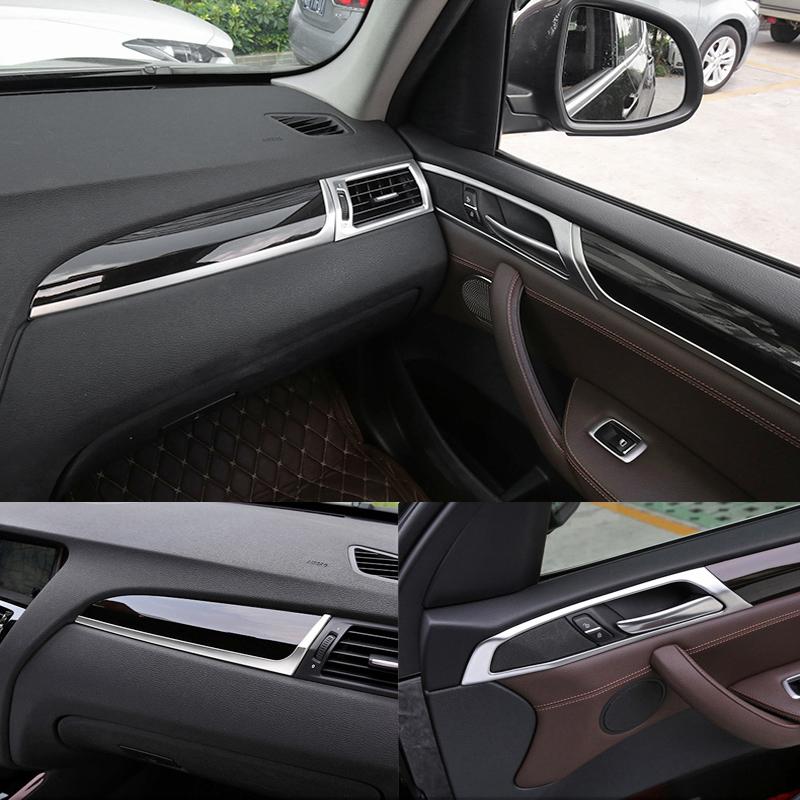 BBJS7 Accessories for BMW X3 X4 F25 F26 Car Inner Gearshift Air Conditioning CD Panel Door Armrest Cover Trim Decorative Car Stickers