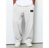 Pantaloni della tuta da uomo elasticizzati a gamba dritta, vestibilità ampia, per primavera e autunno, sportivi, casual, micro-elastici