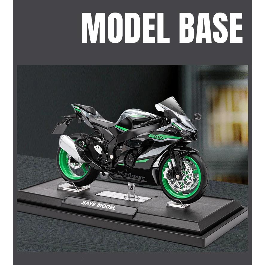 1/12 Kawasaki Ninja ZX10R Alloy Die Cast Motorcycle Model Toy Vehicle Collection Sound and Light Off Road Autocycle Toys Car