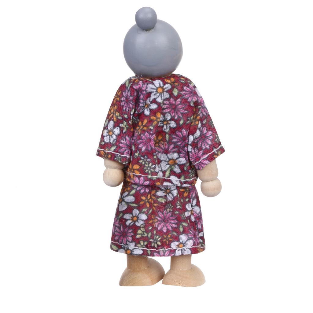 Dzieci Dziewczynki Szczęśliwe Lalki Rodzina Zestaw do Zabawy Drewniane Figurki Zestaw 6 Ludzi Lalki