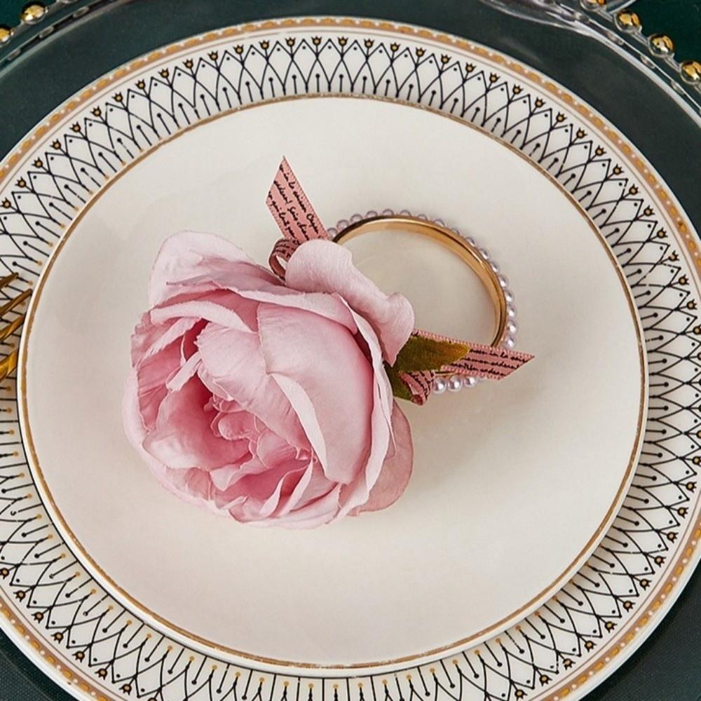 Decorative Western-style Napkin Buckle Zinc Zinc Alloy Electroplated Napkin Loops  Dinner Table