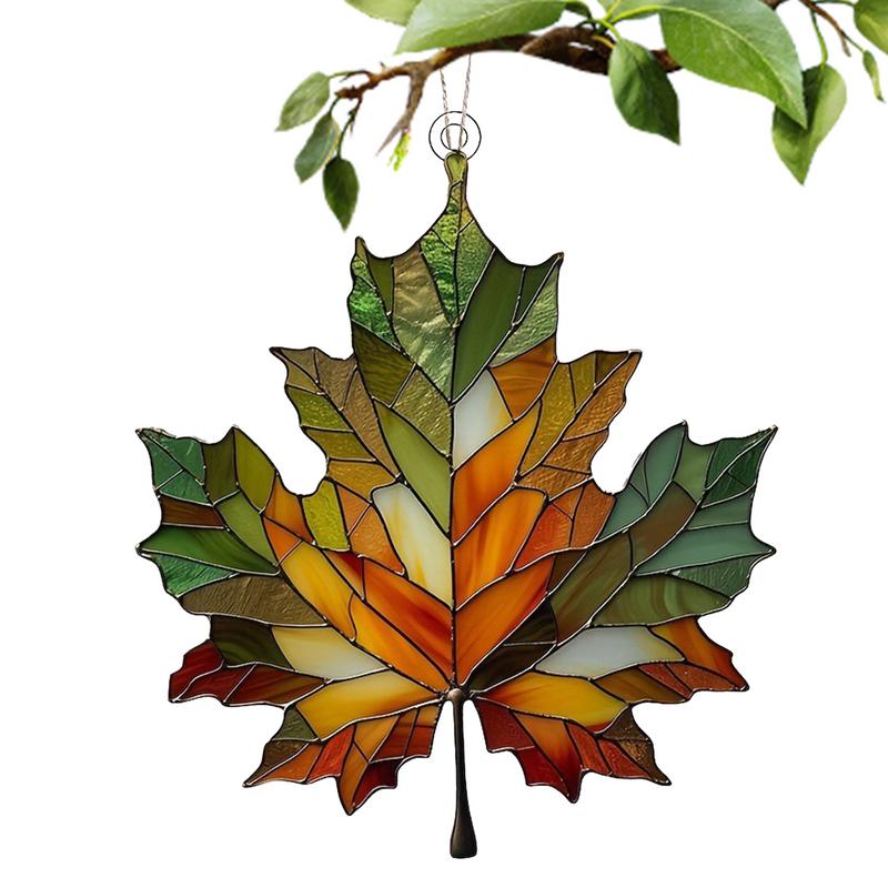 Artificial Acrylic 2D Maple Leaf Autumn Fake Leaves Garland Maple Leaves Vine Thanksgiving Christmas Wedding Party Decoration