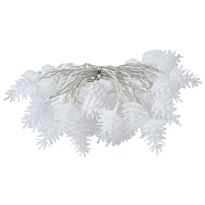 LED Pine Cone & Lotus String Lights - Battery-Powered Decorative Lights for Halloween and Atmosphere Enhancement