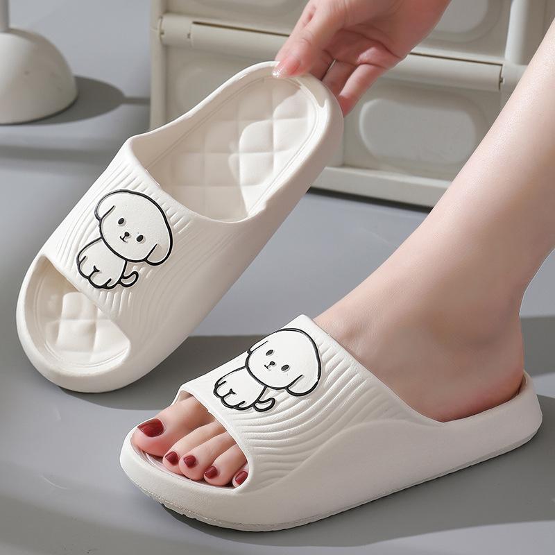 New Summer Sandals and Slippers Female Home Soft-soled Non-slip Dog Cartoon Slippers Cartoon Slippers Male Summer