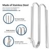 50Pcs Curtain Pleat Hook Stainless Steel W Shaped Pleat Curtain Hook Adjustable Spacing Drapery Hooks Home Curtain Accessories