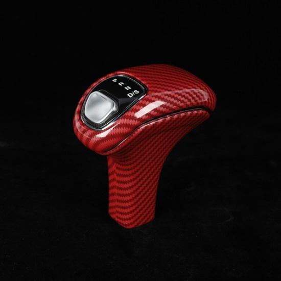 Red Carbon Gear Shift Head Knob Cover Trim Bezels for Jeep Grand Cherokee 14-15