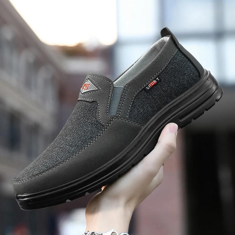 Lightweight Men Casual Shoes Wear-resistance Non-slip Canvas Shoes Mens Loafers Breathable Comfort Driving Shoes Zapato Hombre