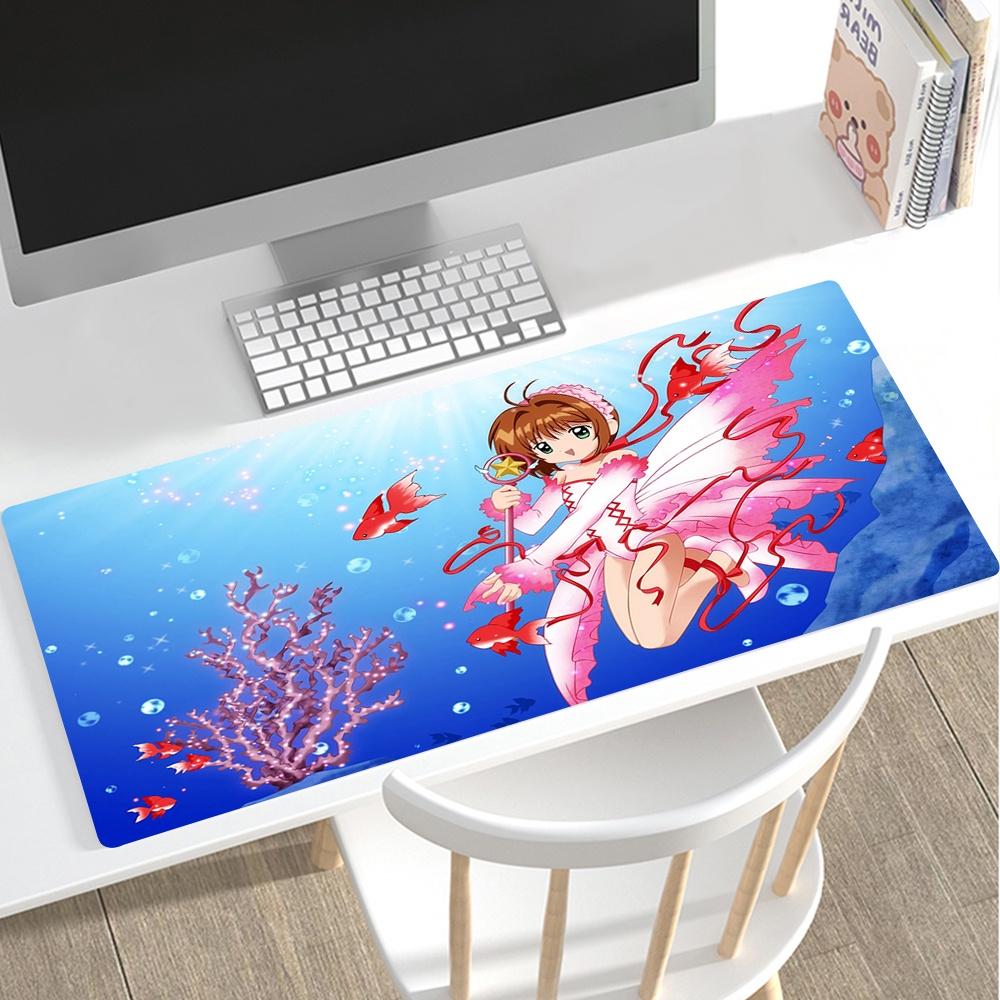Large Mousepad Cardcaptor Sakura Anime Girl Gamer Gaming Mouse Pad Computer Accessories Keyboard Laptop Padmouse Speed D