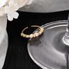 Summer French Light Luxury Enamel Bow Open Ring Women'S Cold Sense Simple Exquisite Fashion Jewelry