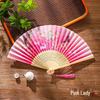 Chinese-Inspired Folding Fan: Ancient Style for Women, Children, and Students - Perfect for Hanfu, Cheongsam Dances, and Portable Summer Use.
