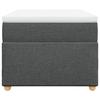 Maison Exclusive - Sommier à lattes de lit et matelas Gris foncé 90x190 cm Tissu
