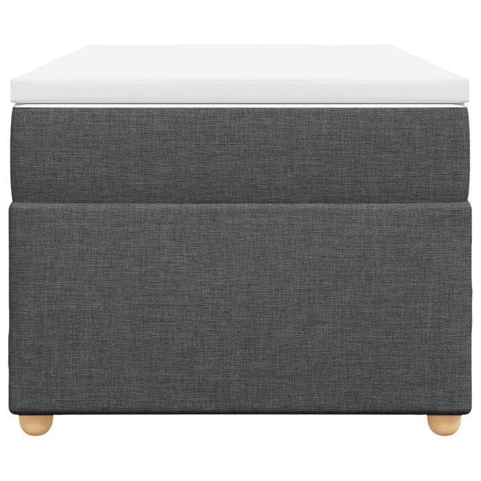 Maison Exclusive - Sommier à lattes de lit et matelas Gris foncé 90x190 cm Tissu