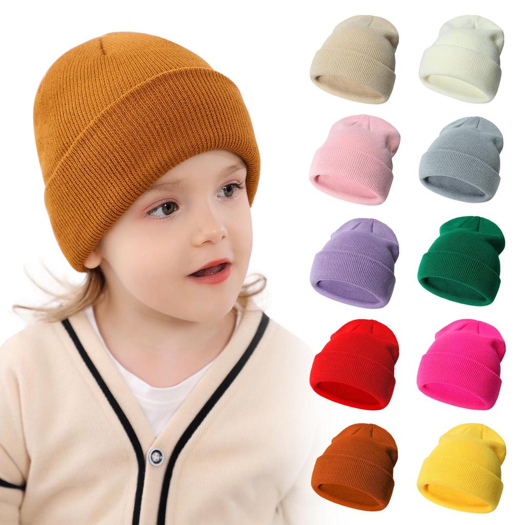 2023 Autumn/Winter Wool Knitted Baby Hats – Unisex Pullover for Boys & Girls