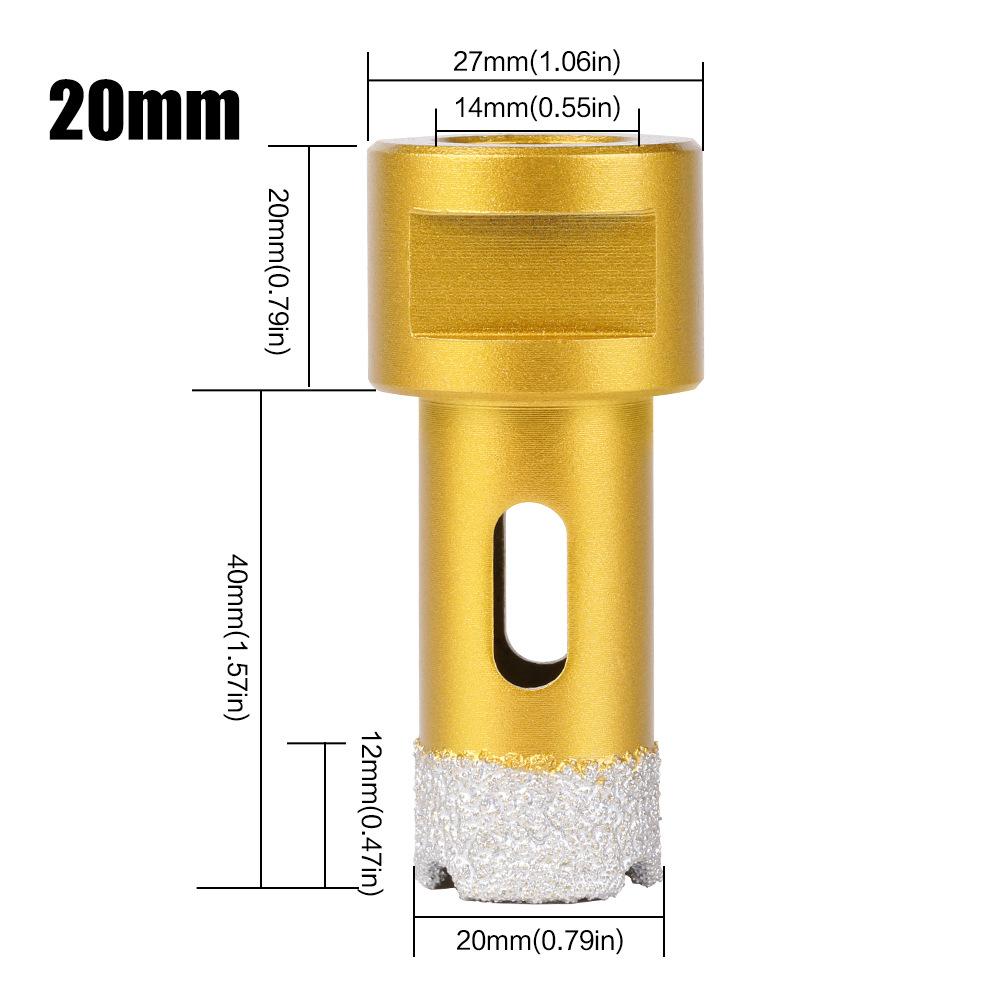 

M14 Фреза для пайки Эмери, Камень Пробивная Керамическая плитка, Мрамор Гранитное отверстие, для Угловой шлифмашины M14 Brazing hole opener -20mm