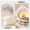 Stovetop Sauce Frying Pan Aluminum Nonstick Pot with Pour Spouts Wooden Handle for Pouring Oil Heating Boiling Milk Frying Eggs
