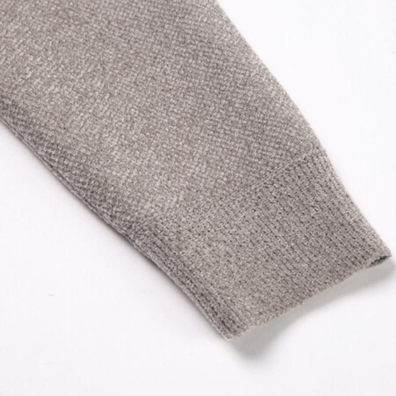 Zimní nový svetr pánský svetr s kulatým výstřihem a sametem zateplená jehla tkaný svetr pánský spodní kabát top oblečení