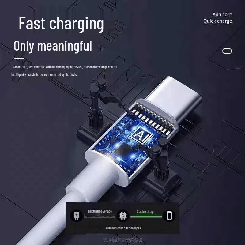 Fast Charging Dual Type-C Data Cable for Oppo - Available in 1m, 1.5m, and 2m Lengths.
