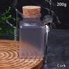 Multipurpose Bath Salt Bottle Frosted ABS Empty Bath Salts Jars With Soft Cork Stainless Steel Spoon