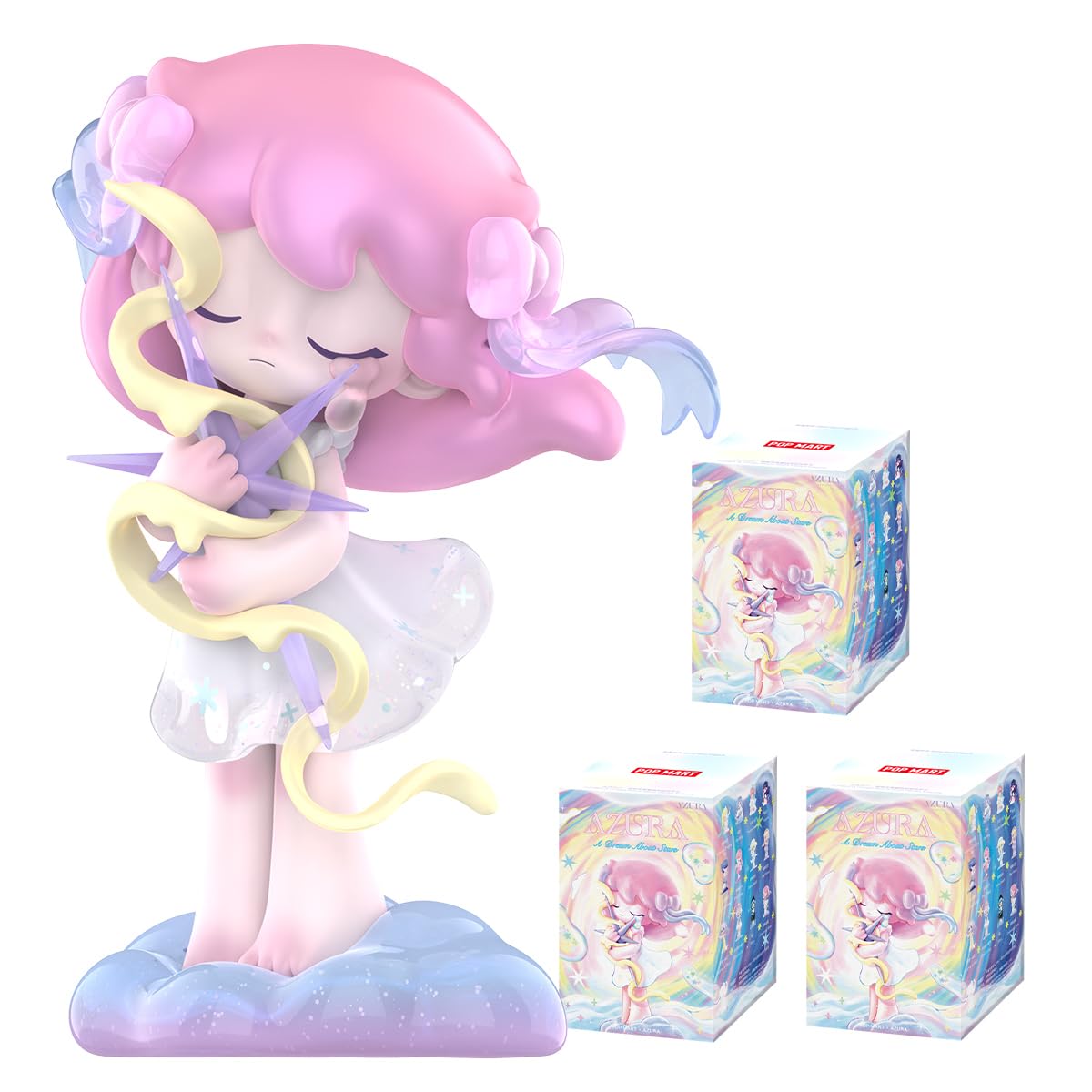 

POP MART AZURA Мечта о звездах Серия Pop Mart Gacha Gacha Blind Box Фигурка Пластиковая модель Премиум игрушка Мягкий винил Оригинальный персонаж День рождения