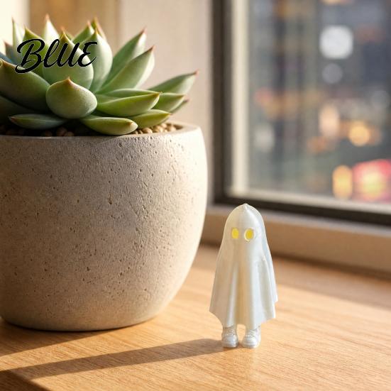 Halloween Ghost Decoration 3D Printed Figurine Spooky Statue Movable Joints Decompression Toy Fidget Toy Desktop for Home Office Holiday