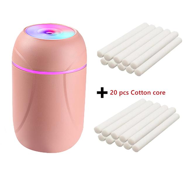 300ml Air Humidifier Ultrasonic Mini Aromatherapy Diffuser Portable Sprayer Usb Essential Oil Atomizer Led Lamp For Car Home