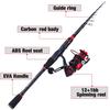 Telescopic Fishing Rod Reel Combos 1.8M-2.1M Travel Fishing Rods 13+1BB Metal Spinning Fishing Reel