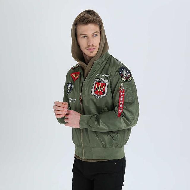 Autumn Top Gunvarsity Air Force Pilot Baseball Flight Letterman College Army Tactical Jacket