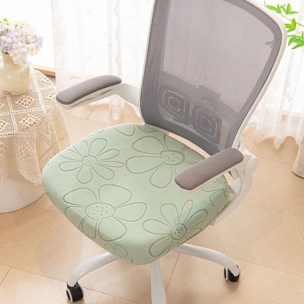 Thickened Jacquard Office Chair Cover Elastic Dining Chair Cover Soft Chair Protector Office